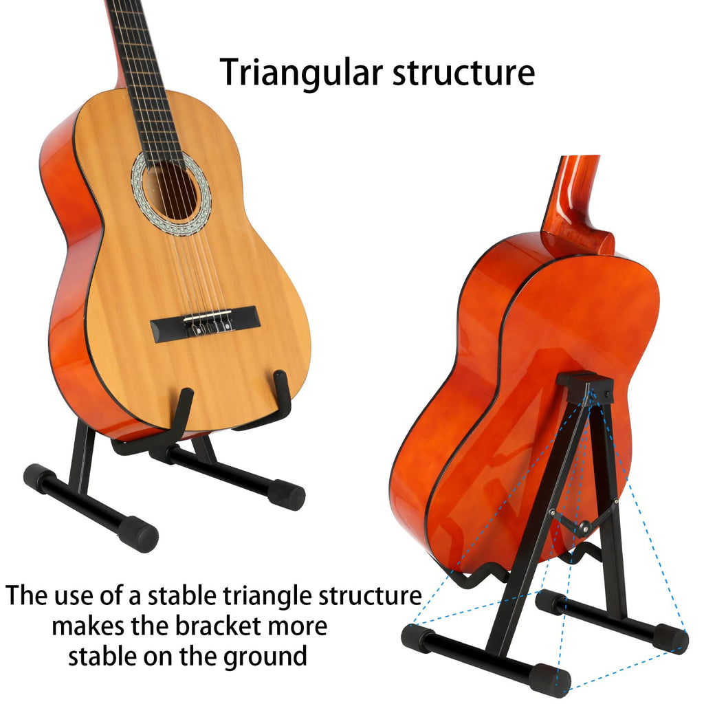 EASTROCK Professional Portable Tripod A Frame Guitar Stand,Black