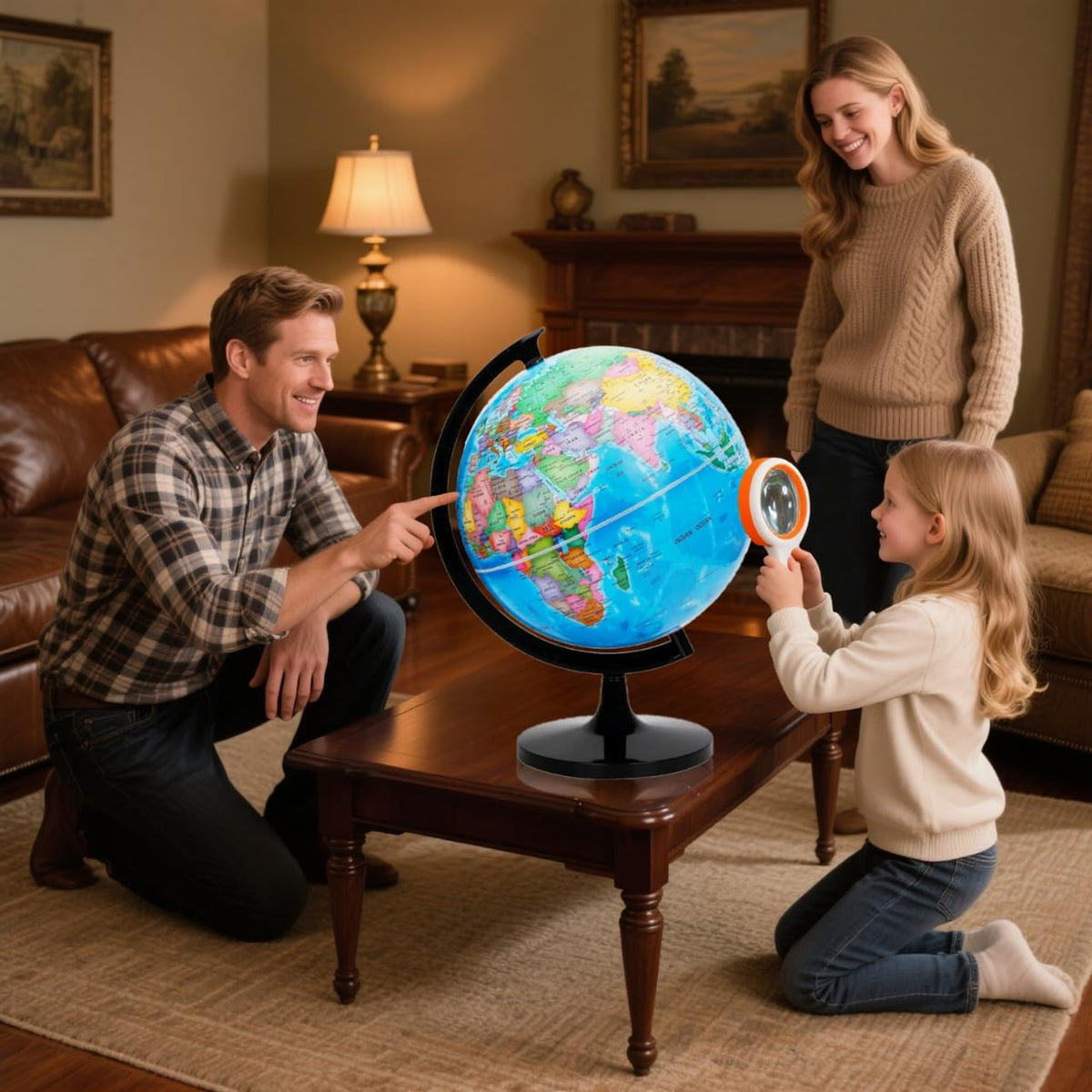 DIY 12-Inch World Globe Building Kit with Magnifying Glass – Hands-On Geography, STEM & Educational Learning