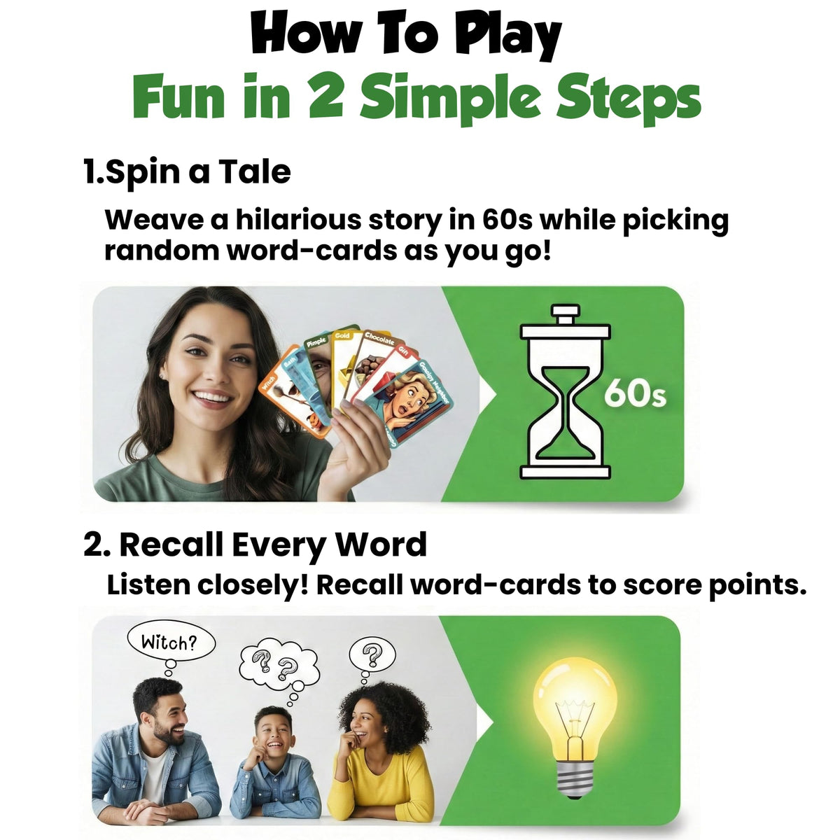TaleOrMem Improv Storytelling Memory Card Game – 240 Cards | Performing Arts, Creative Writing Language Arts Ages 6+