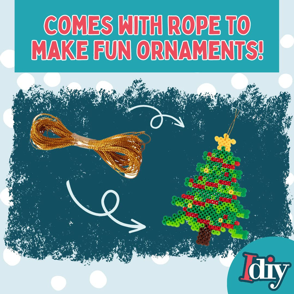 Christmas Fuse Bead Craft Kit | Create Colorful Christmas Ornaments While Building Creativity, Concentration & Fine Motor Skills