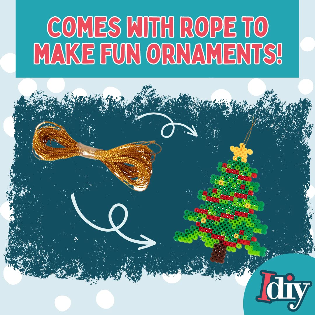 Christmas Fuse Bead Craft Kit | Create Colorful Christmas Ornaments While Building Creativity, Concentration & Fine Motor Skills