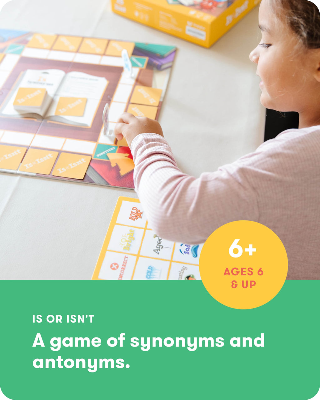 Is or Isn’t - Expand Vocabulary Skills by Identifying Synonyms and Antonyms - an Engaging and Educational Bingo Game for Kids - for 2 to 5 Players, Ages 6 & Up