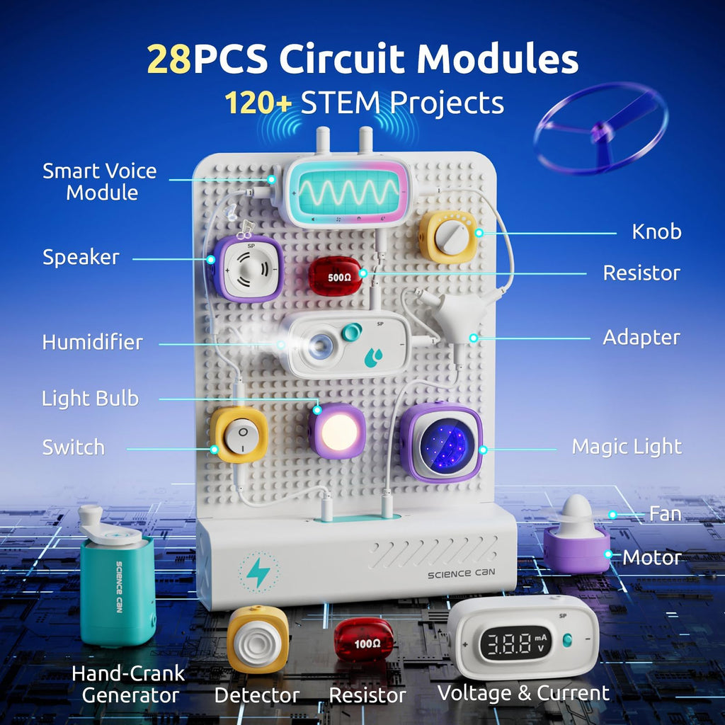 Science Can STEM Circuit Board for Kids w/ 120 Projects