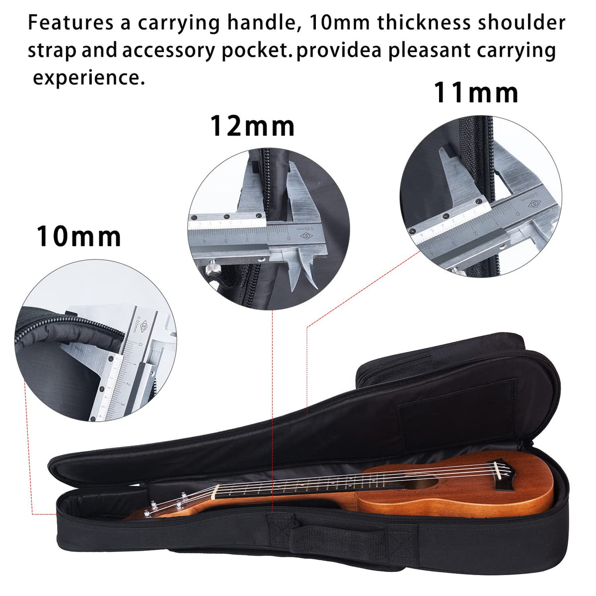 EASTROCK Soprano Ukulele 21 inch Mahogany Beginners Kit