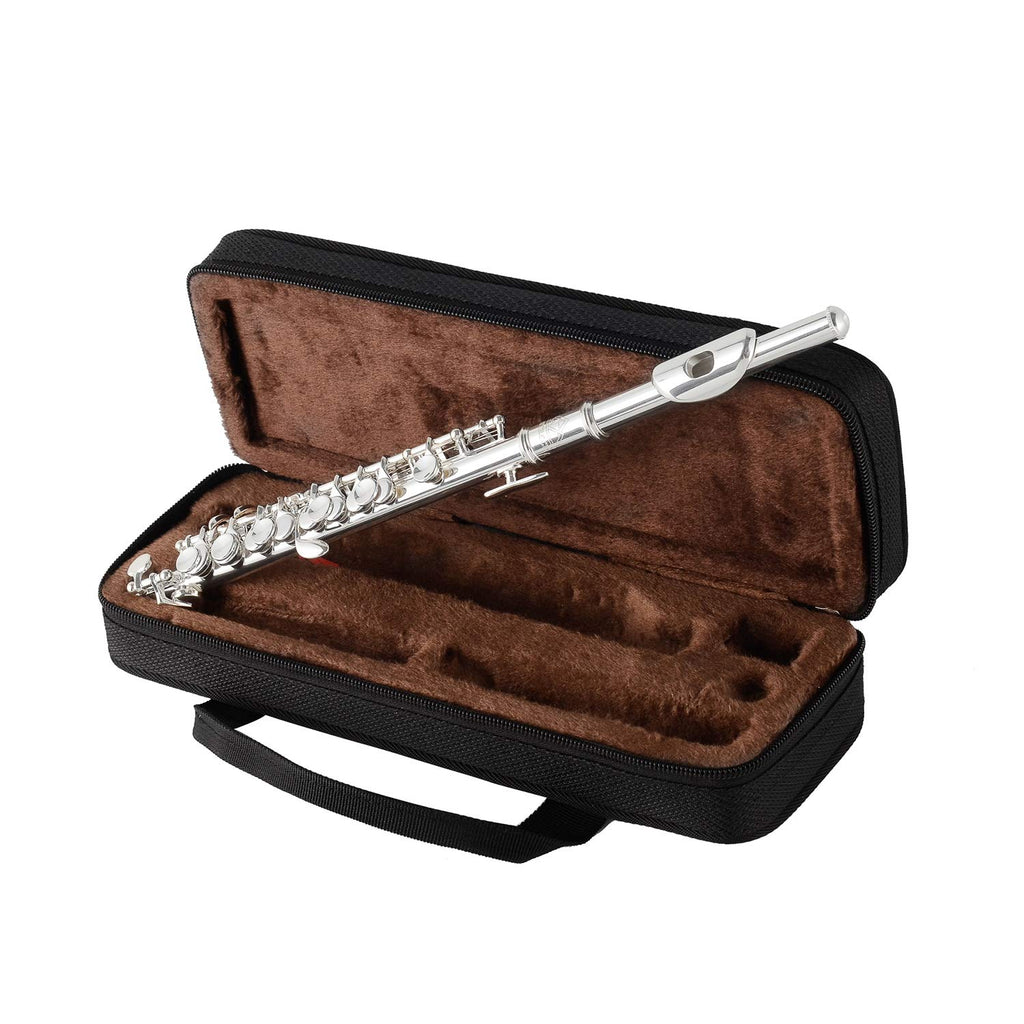 Eastrock Silver-Plated Piccolo Key of C 2-Piece Keys for Beginner, Kids, Student with Hard Case, Cleaning Rod, Cloth and Gloves