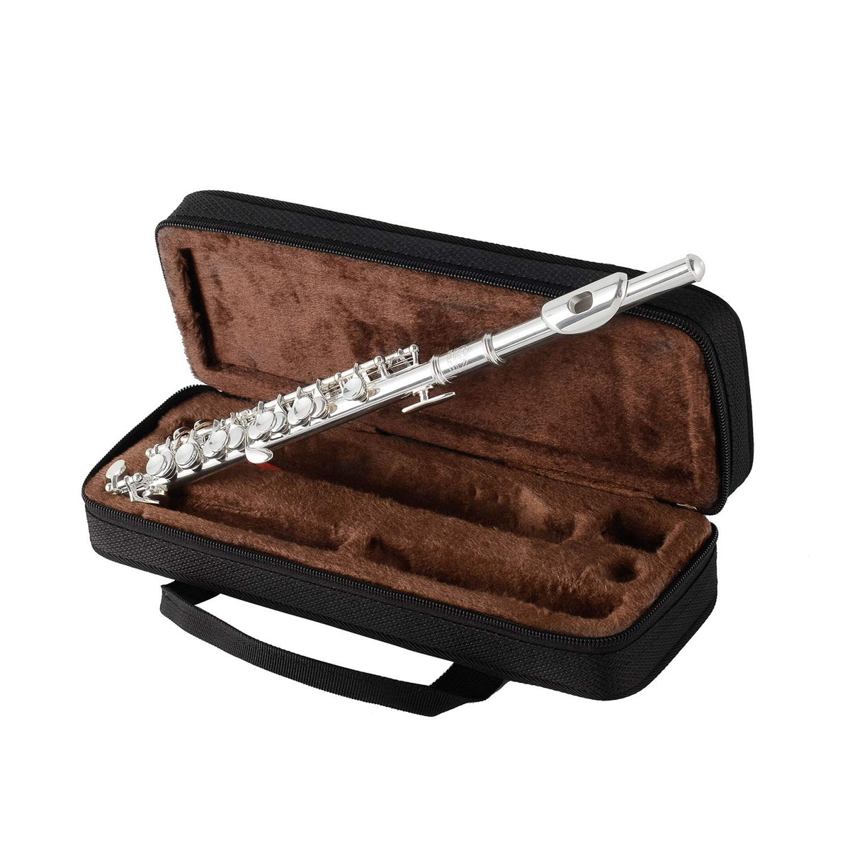 Eastrock Silver-Plated Piccolo Key of C 2-Piece Keys for Beginner, Kids, Student with Hard Case, Cleaning Rod, Cloth and Gloves