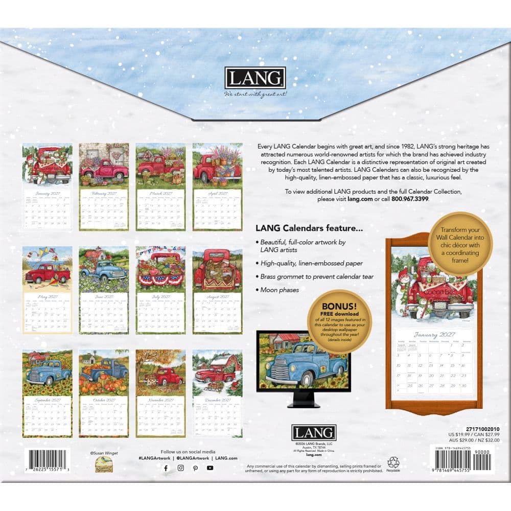 Truckin Along Special Edition 2027 Wall Calendar by Susan Winget