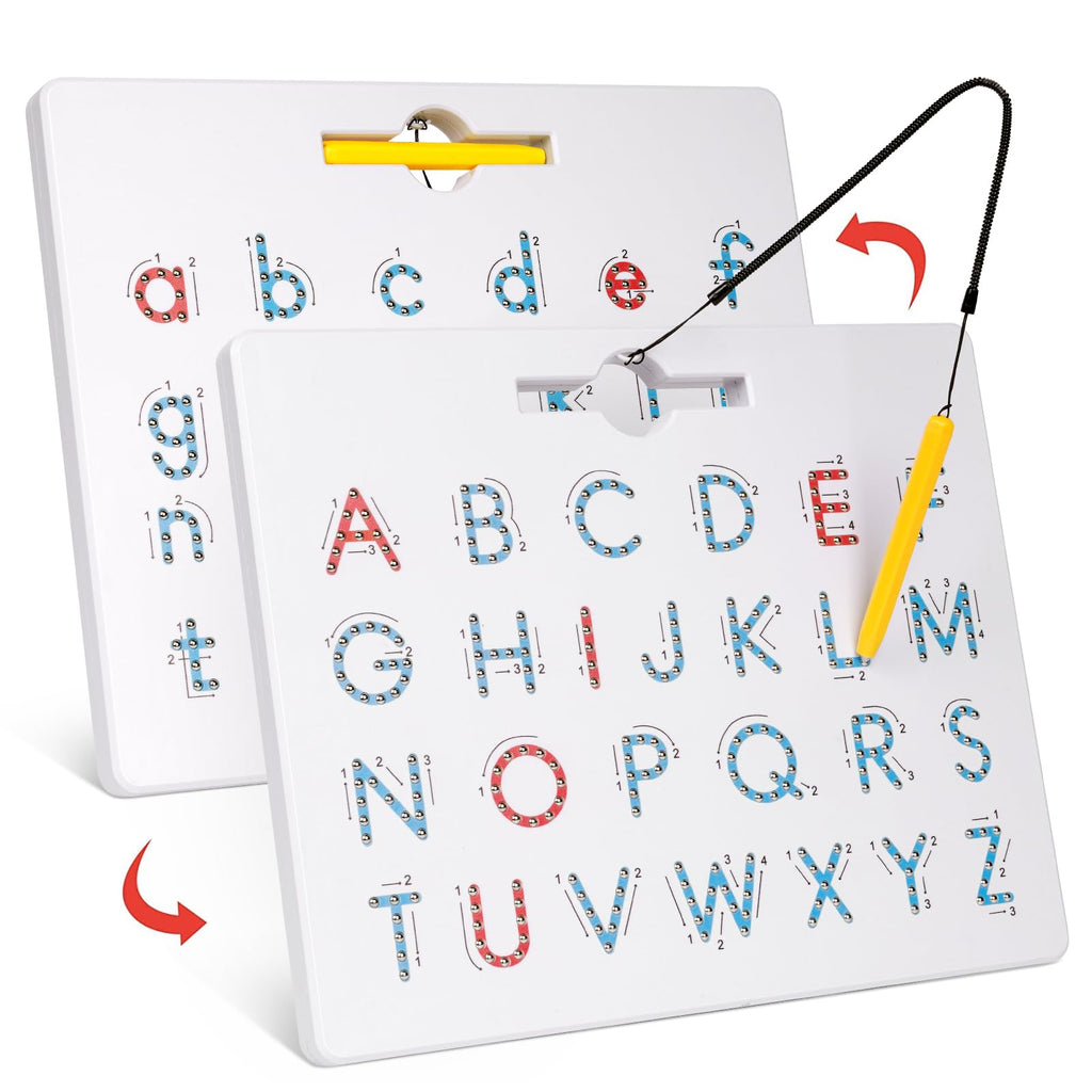 GAMENOTE Magnetic Letter Board Double Sided, ABC Alphabet Tracing Board