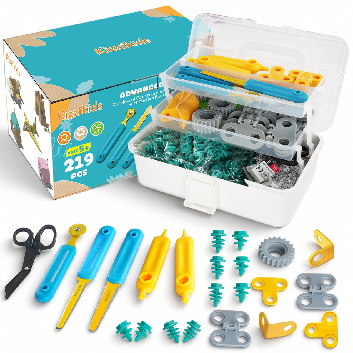 Cardboard Tools for Kids, STEM Construction Kit Safe Cutter Set
