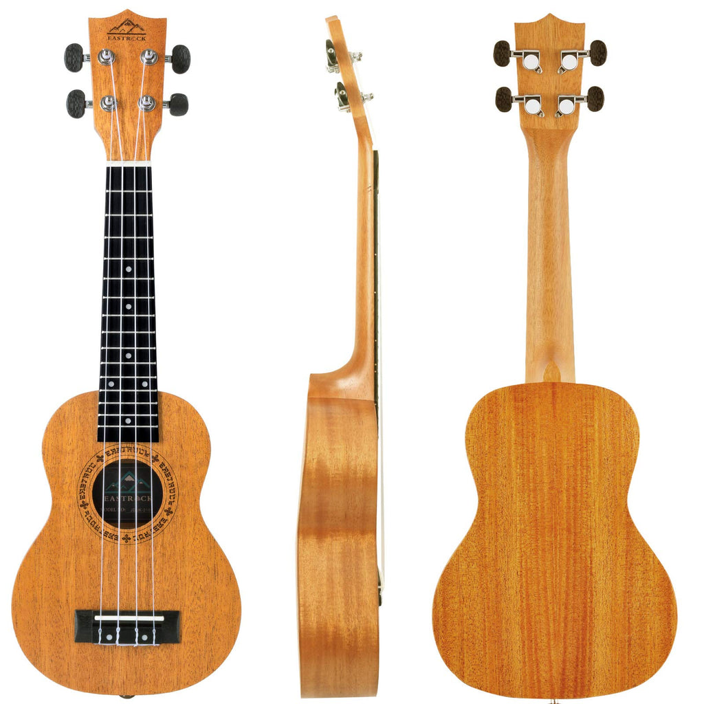 EASTROCK Soprano Ukulele 21 inch Mahogany Beginners Kit