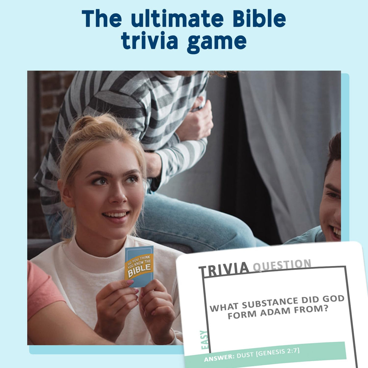 Bible Trivia Card Game – 300 Cards &amp; 500+ Questions | Christian Educational Game for Ages 10+