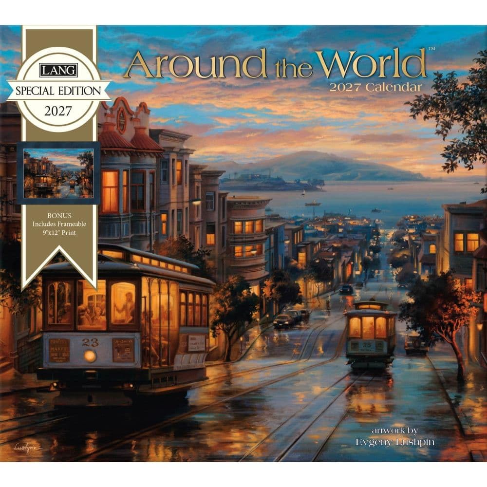 Around the World Special Edition 2027 Wall Calendar by Evgeny Lushpin