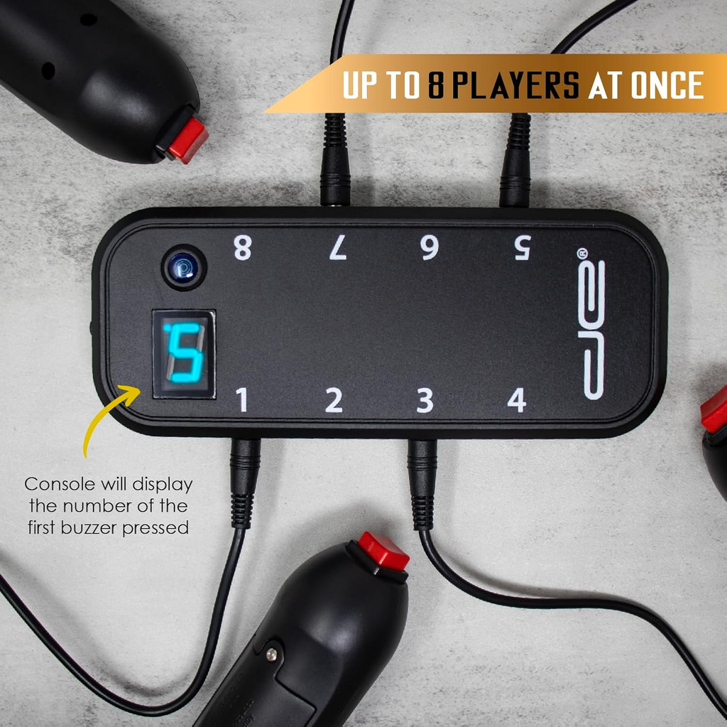 Digital Buzzer System Upto 4-8 Players Fun Educational Quiz & Trivia Challenge