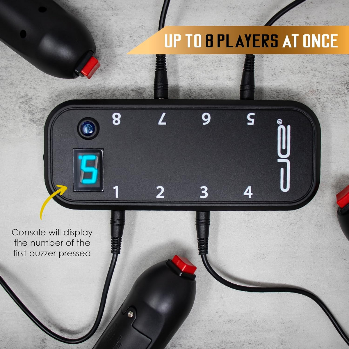 Digital Buzzer System Upto 4-8 Players Fun Educational Quiz & Trivia Challenge