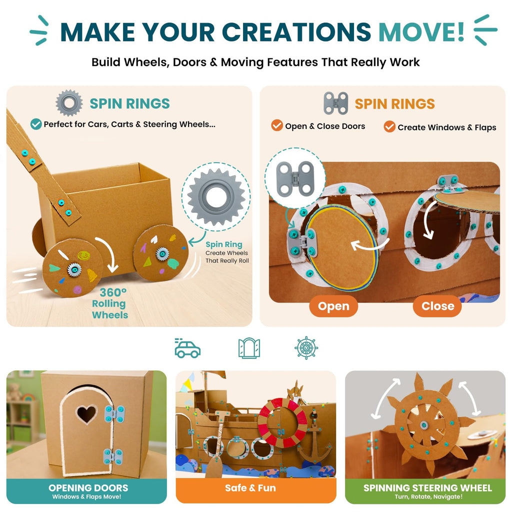 Cardboard Tools for Kids, STEM Construction Kit Safe Cutter Set