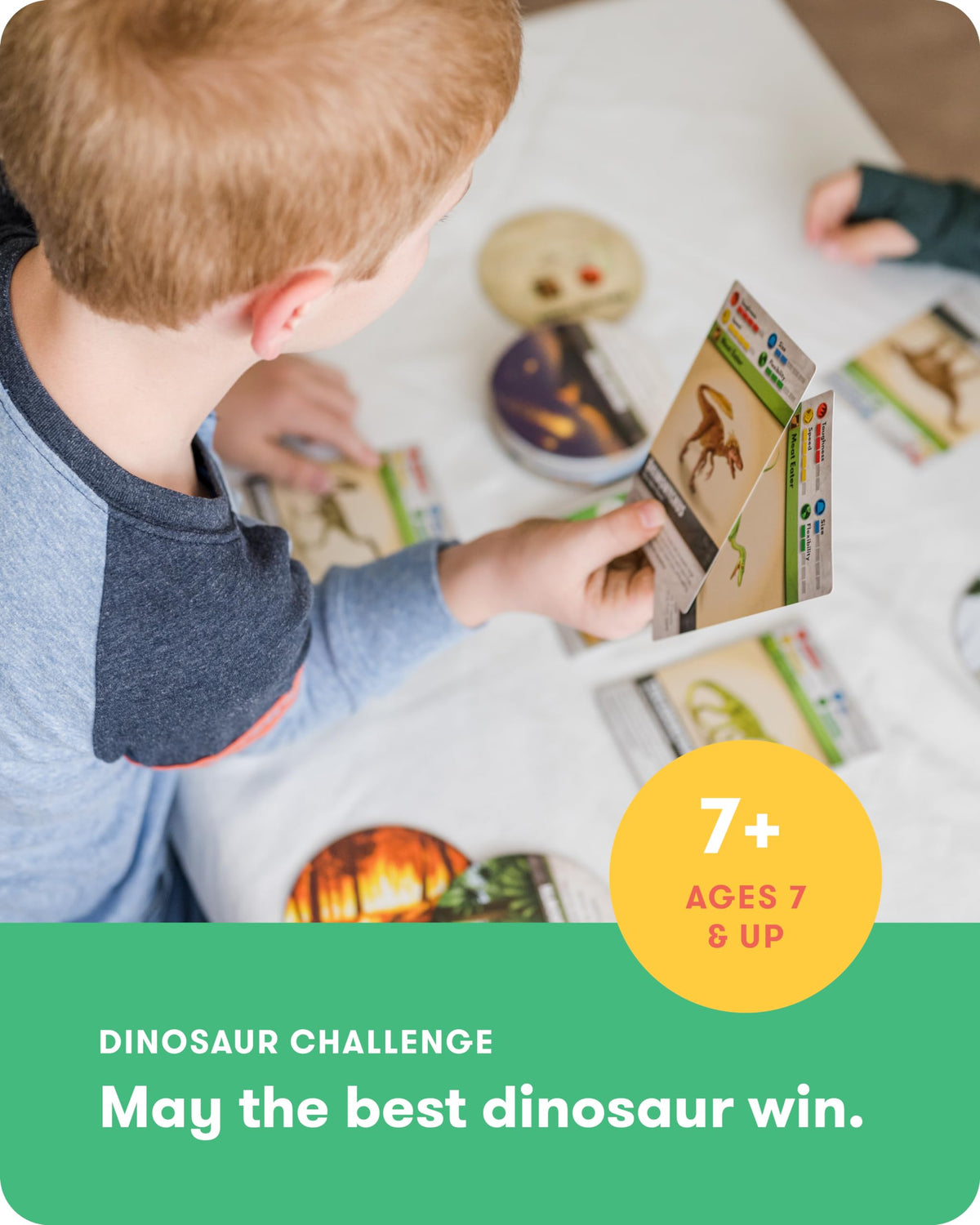 Dinosaur Challenge - Learn About Dinosaurs and Situational Analysis - Engaging and Educational Kids Card Game - 2 to 4 Players - Ages 7 & Up