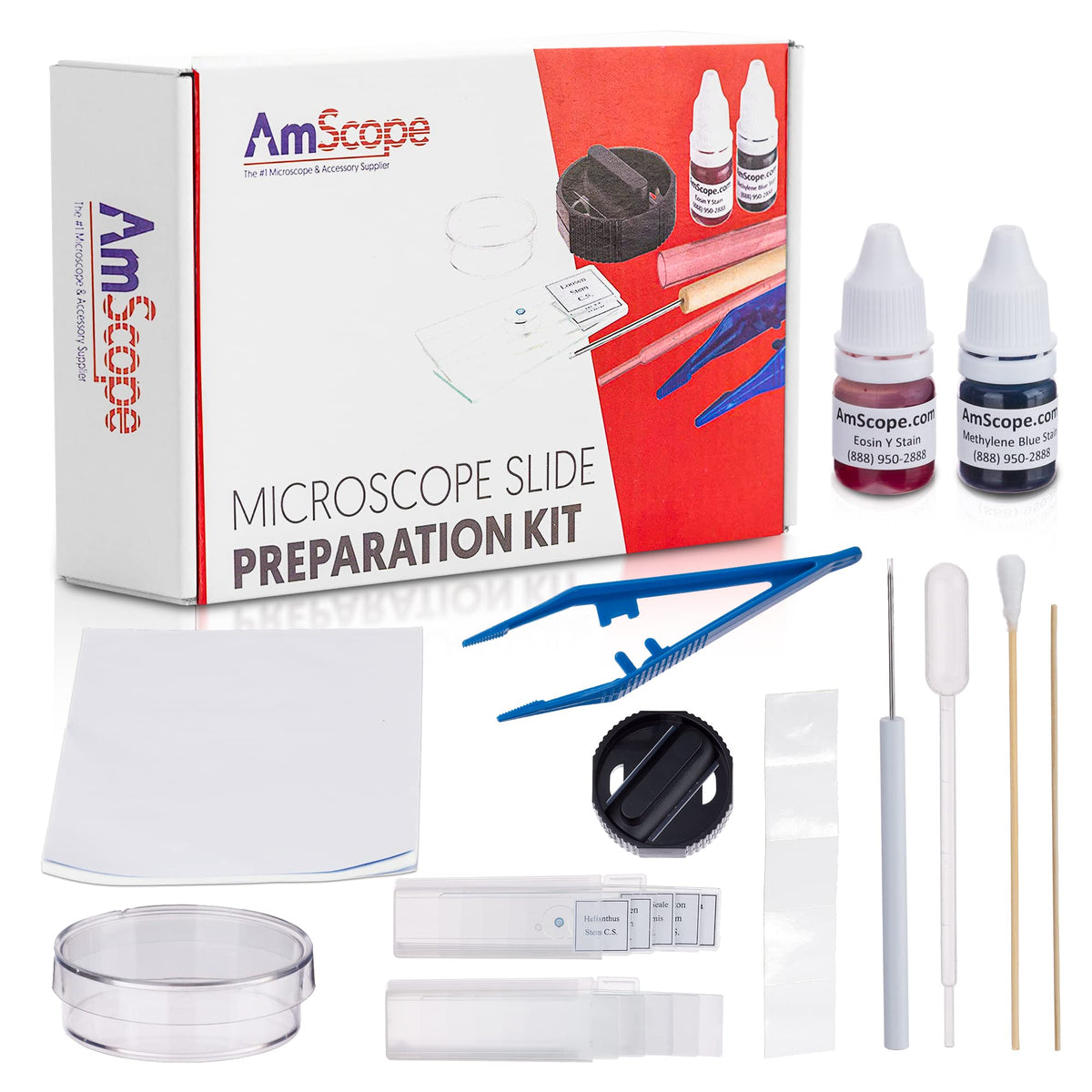 Microscope Slide Preparation Kit - Includes Blank Slides