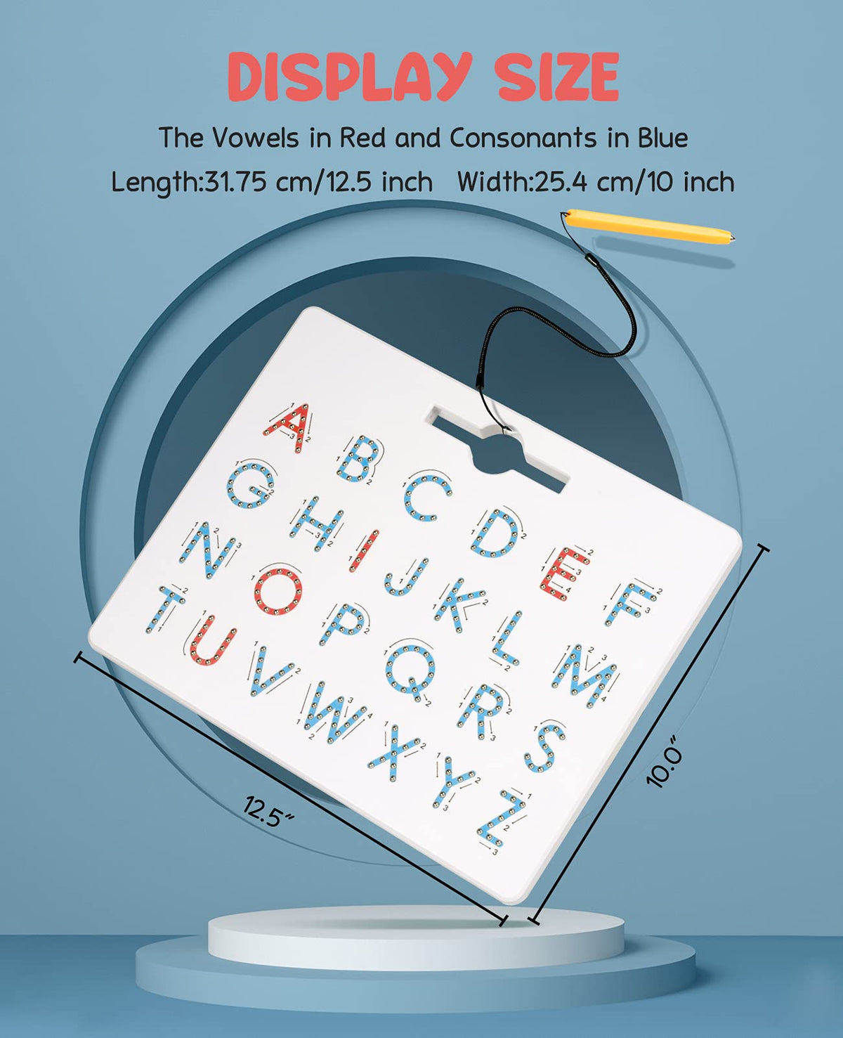GAMENOTE Magnetic Letter Board Double Sided, ABC Alphabet Tracing Board