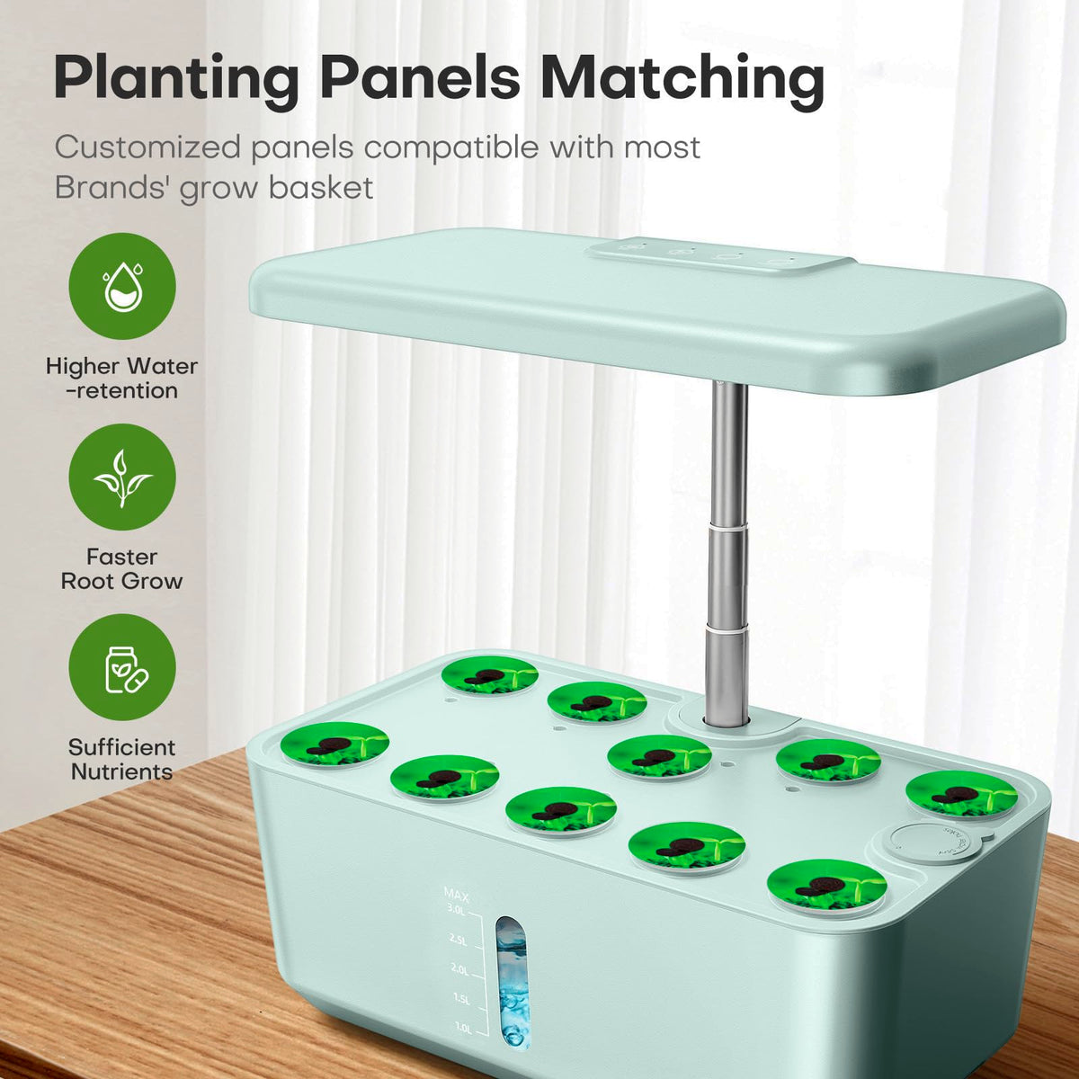 10-Pod Indoor Hydroponic Garden Growing System with LED Grow Light – STEM Plant Science & Gardening Kit