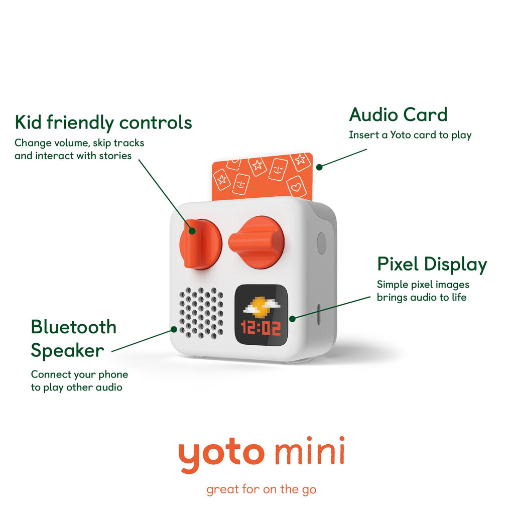 Yoto Mini (2024 Edition) + Starter Pack for Little Kids Bundle, Ages 3+