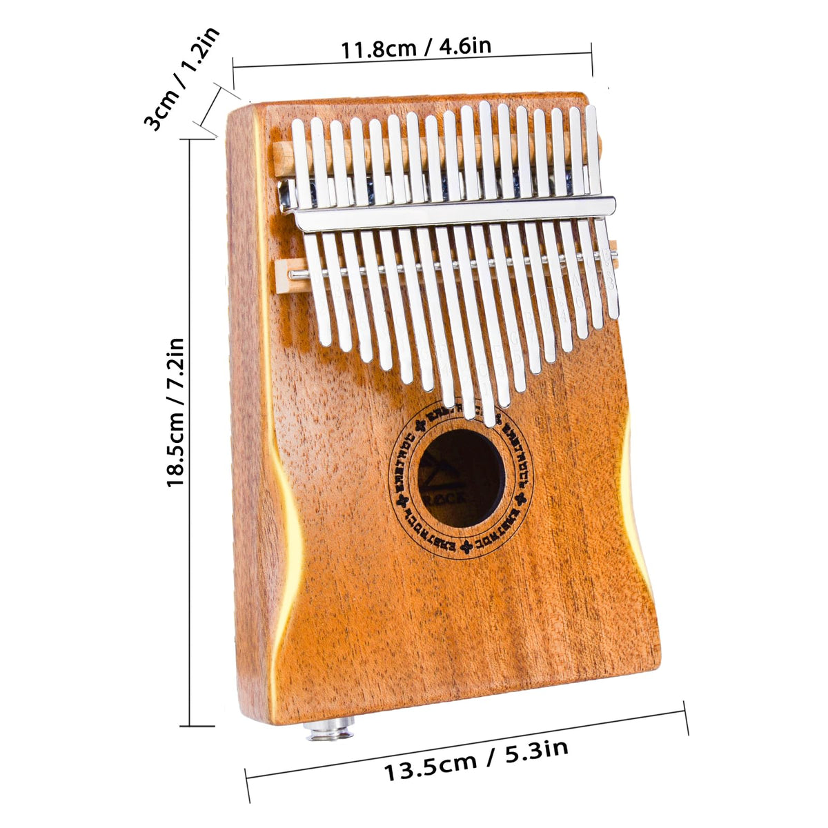 EASTROCK 17 Key Electric Kalimba Built-in Pickup Mahogany Hand Rest EQ
