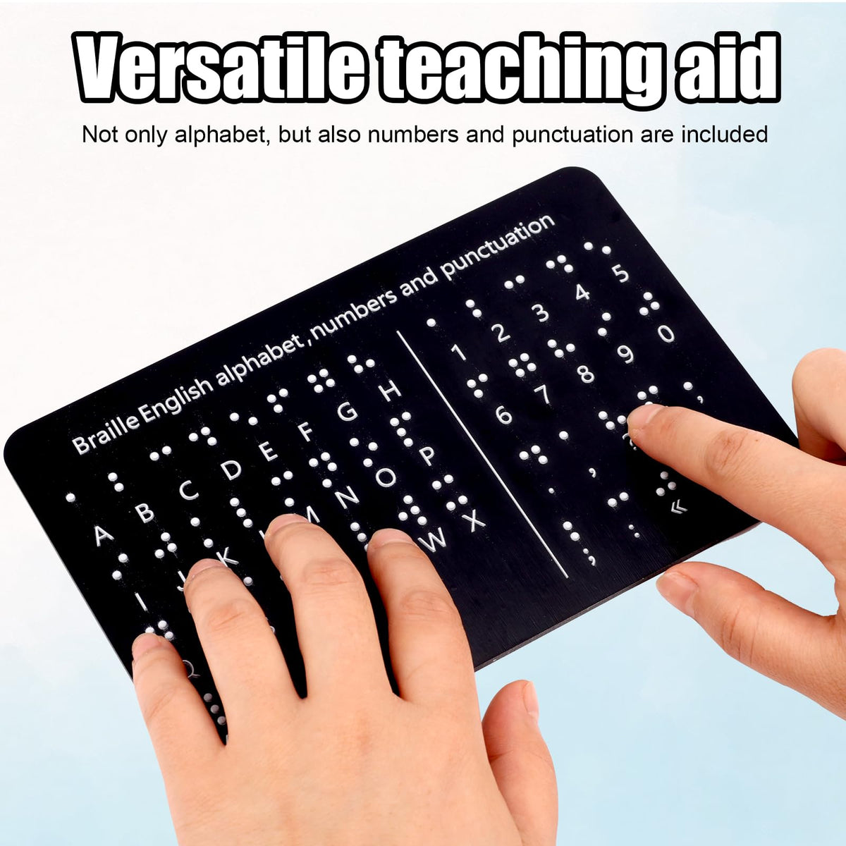 Braille Alphabet Learning Board – Tactile Raised Dot Educational Chart for Beginners