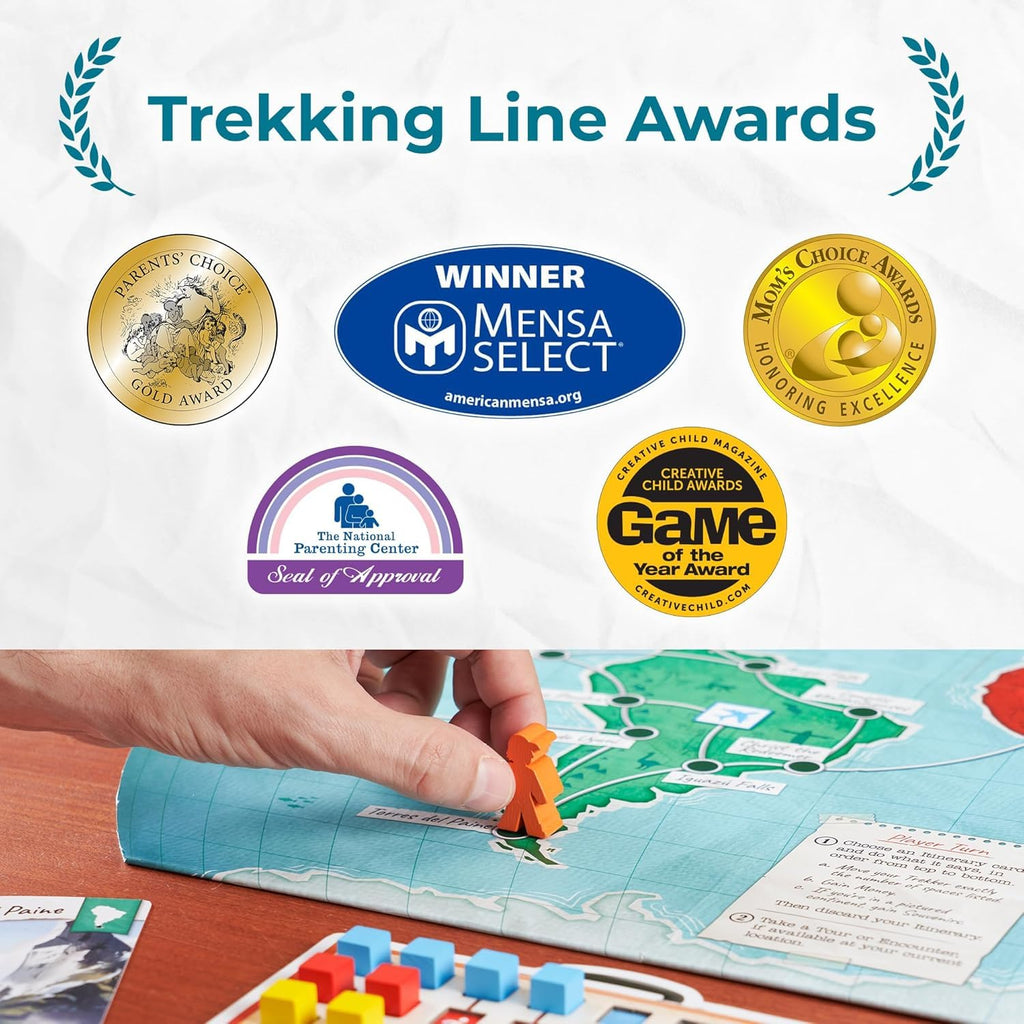 Trekking the World 2nd Edition - Award-Winning Board Games for Kids & Adults Ages 12+ - Easy-to-Learn Strategy Journey for Globetrotters, Perfect for Family Game Night & Educational Fun