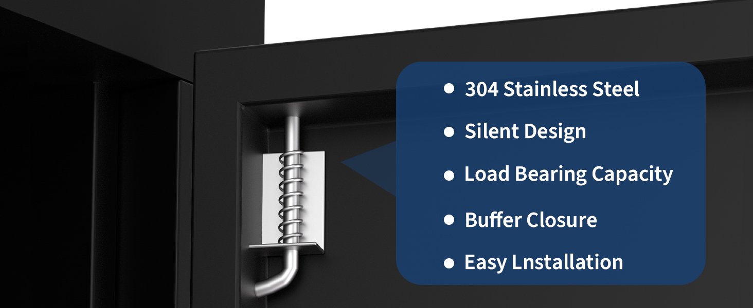 71" Tall Metal Storage Cabinet with Lock| Black