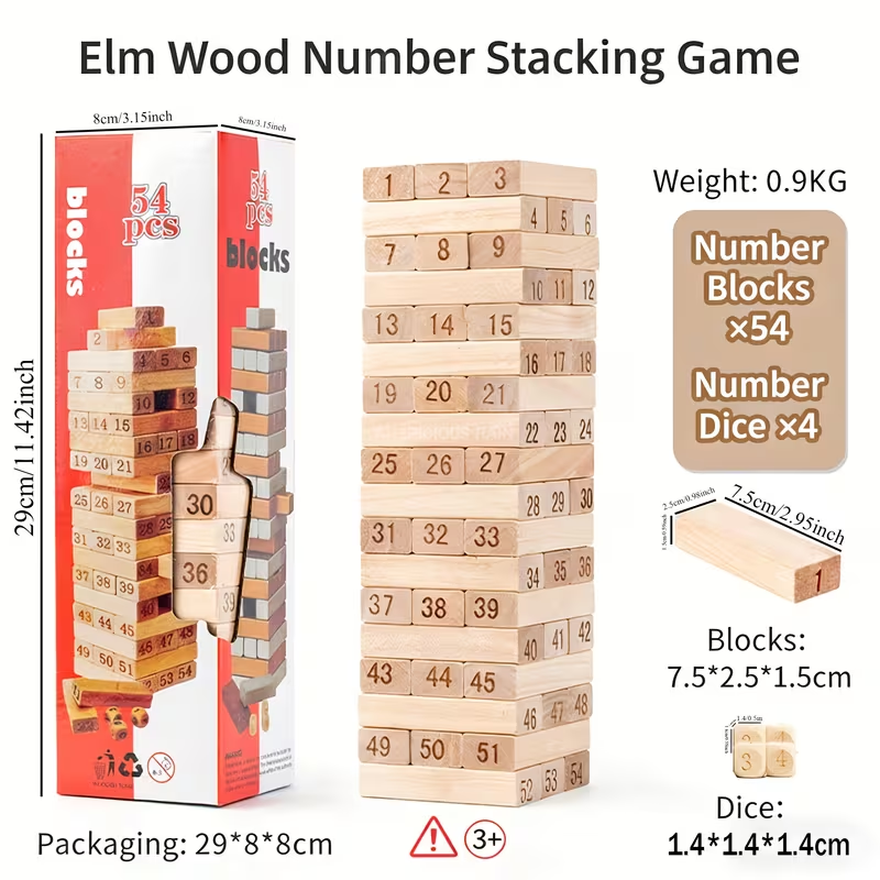 Building Block Number Stacking Edcational Strategy Game