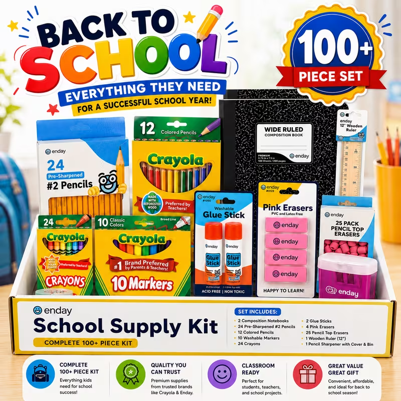 Back to School Supply Kit 100 Piece