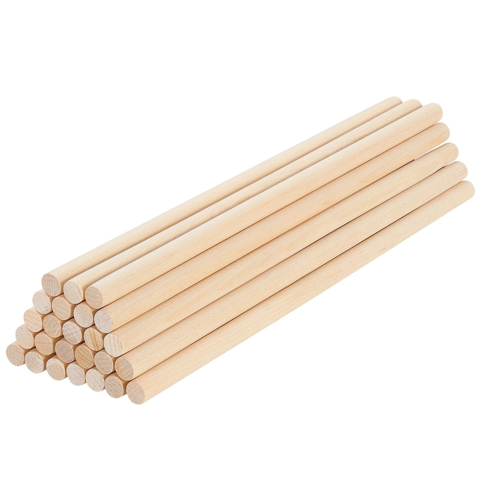 25Pcs Wooden Dowel Rods  12 Inch Natural Wood Sticks For Craft DIY