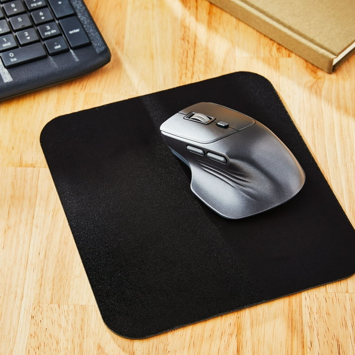 Mouse Pad, square, polyester surface with non-slip natural rubber backing, black