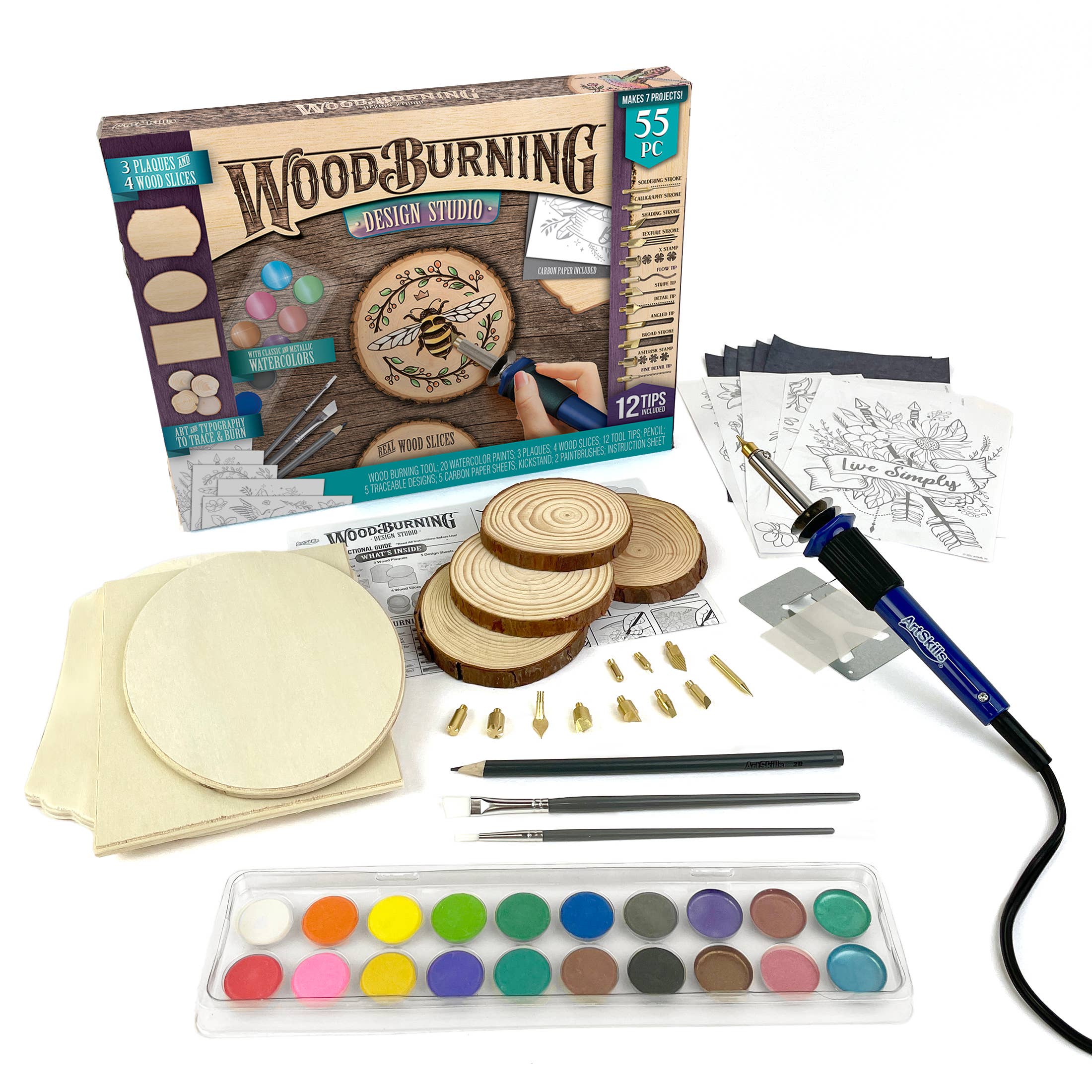 ArtSkills Wood Burning Tool Kit 55 Piece Complete Craft Kit