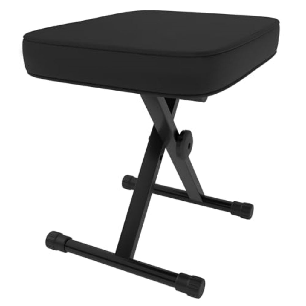 X-shaped Foldable Piano Guitar Stool, Equipped With 2.56-inch Thick High-density Foam And 3 Height Adjustment Positions