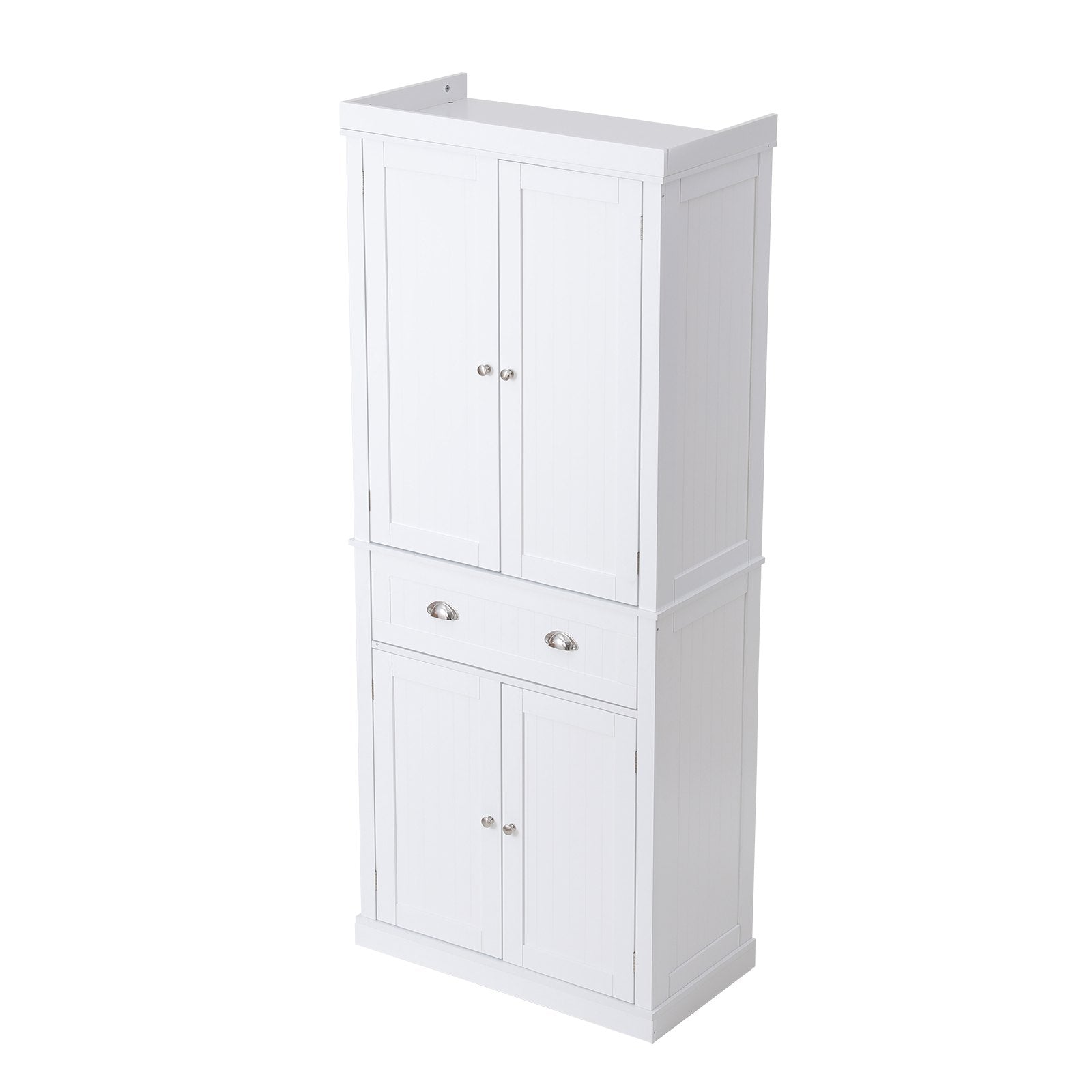 Vevor 72" Tall Storage Cabinet, With Drawer & 3 Adjustable Shelves, White