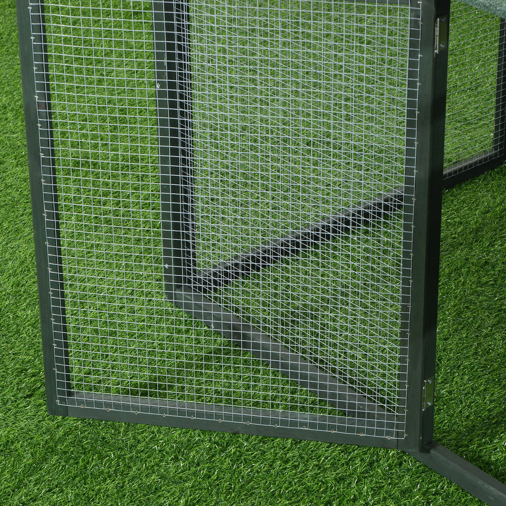 84" Wooden Chicken Coop, Green