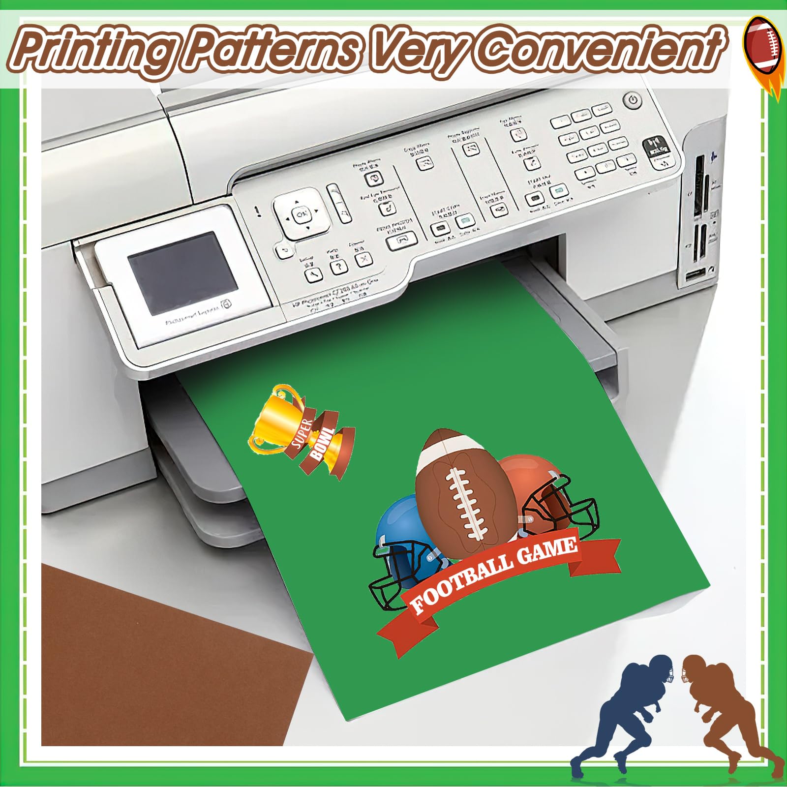 JULBEAR 30 Sheets Colored Cardstock, 5 Football Colors