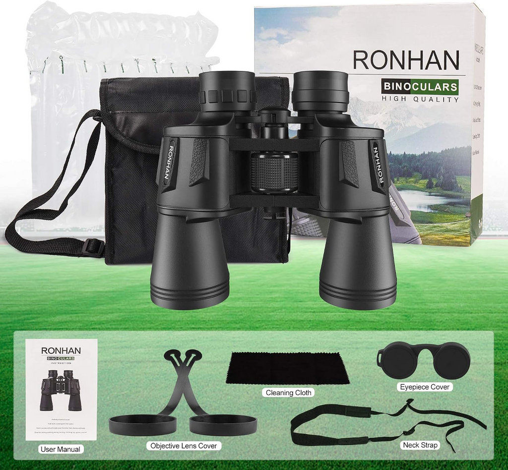 20×50 High-Powered Binoculars with Carrying Case & Strap
