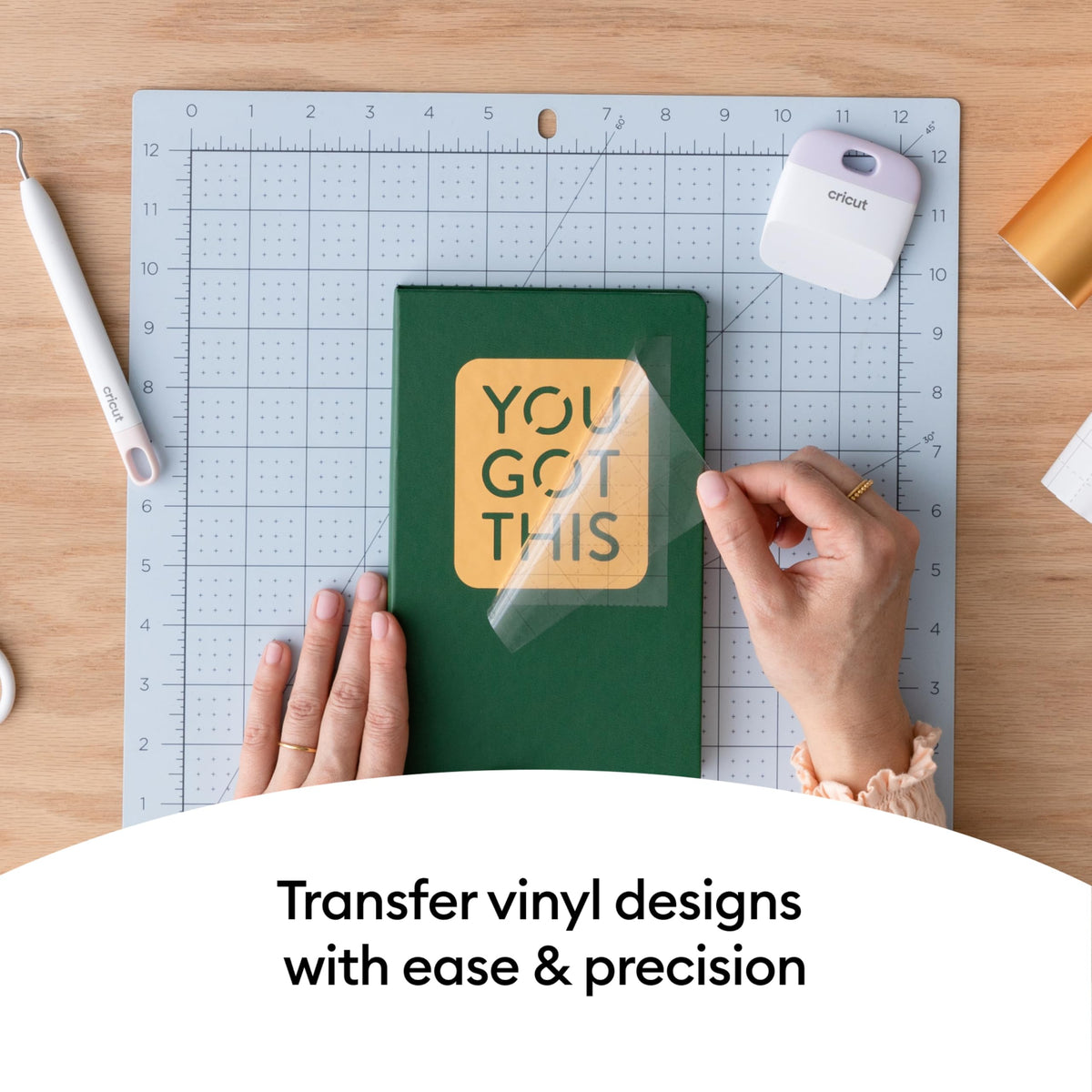 Cricut Transfer Tape – 75 Sheets, 12" × 12", Clear with Alignment Grid