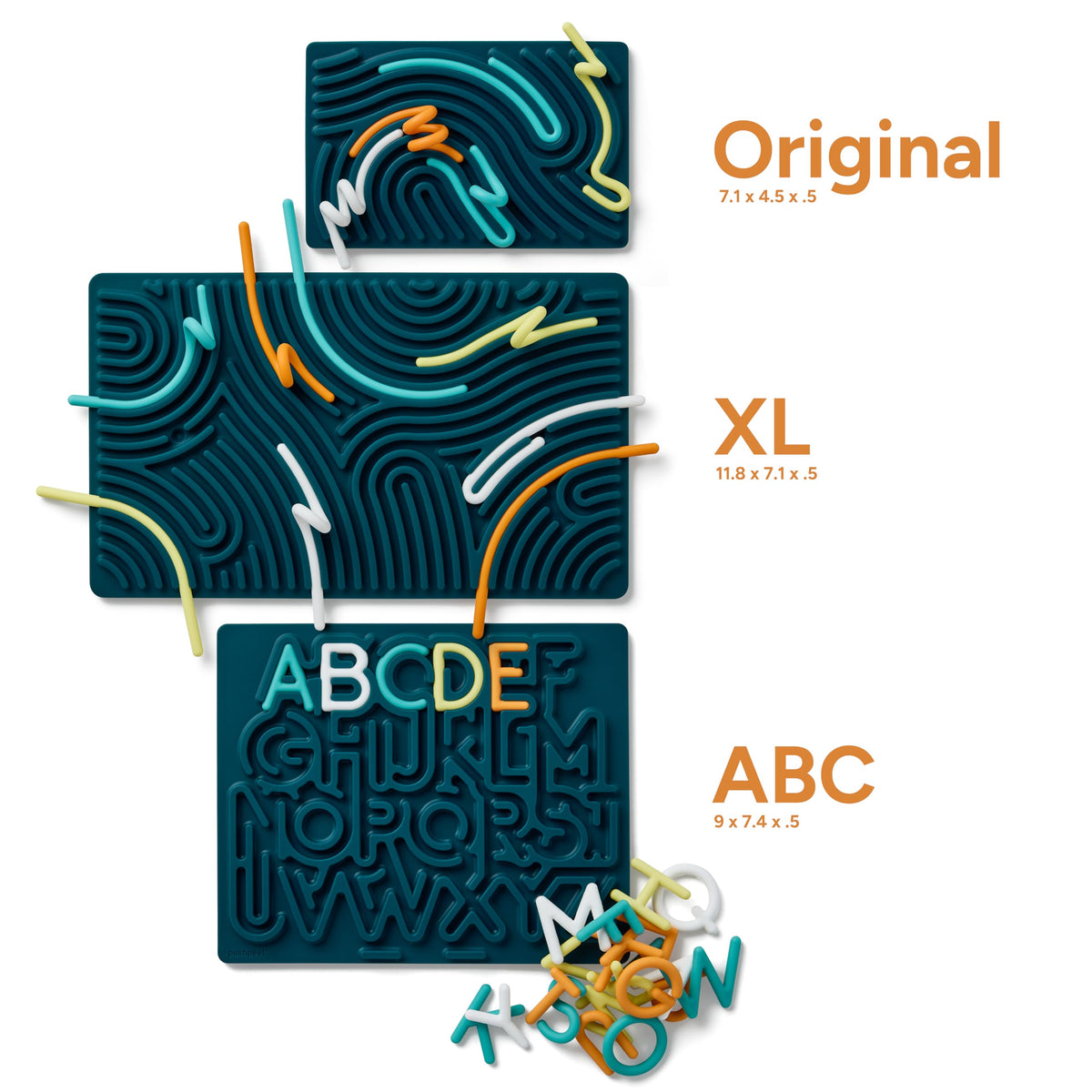 PushPeel ABC Tracing Puzzle Board Pre-Writing & Fine Motor Skills – Quiet Sensory – Uppercase Alphabet