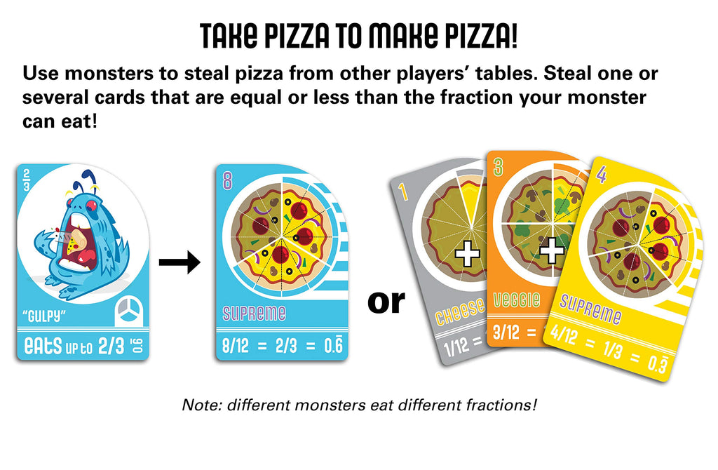 Semper Smart Games Blobby's Pizza Math Card Game: Crazy Fun Strategic Pizza Eating Contest Between Cute Monsters!