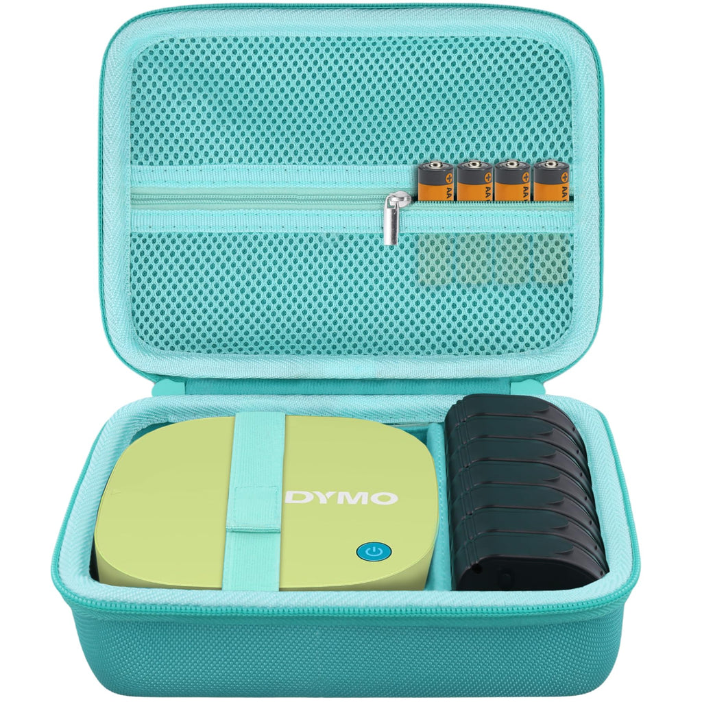 Hard Case for DYMO LetraTag 200B Bluetooth Compact Label Maker Mint Green
