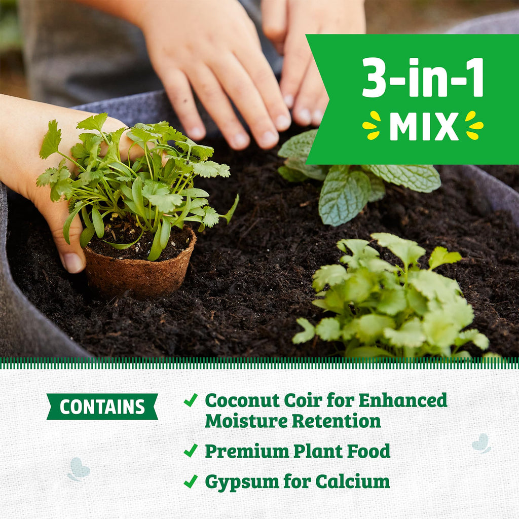 Back to the Roots 3-in-1 Seed Starting Mix 12 Quarts, 100% Organic