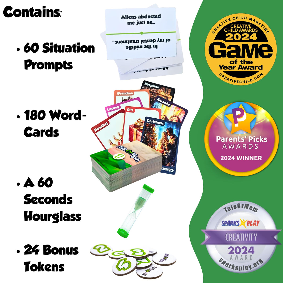 TaleOrMem Improv Storytelling Memory Card Game – 240 Cards | Performing Arts, Creative Writing Language Arts Ages 6+