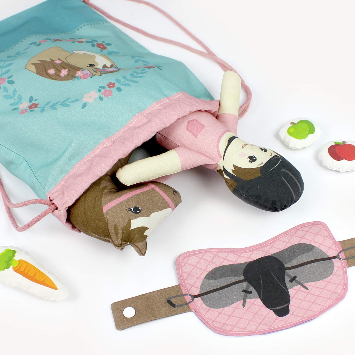 kullaloo Horse-Themed Fabric Panel Sewing Kit ✦ Cut & Sew DIY Project for Kids & Beginners ✦ Includes 8 Projects – Great for Girls, Boys, and Family Craft Time (Horse Love)