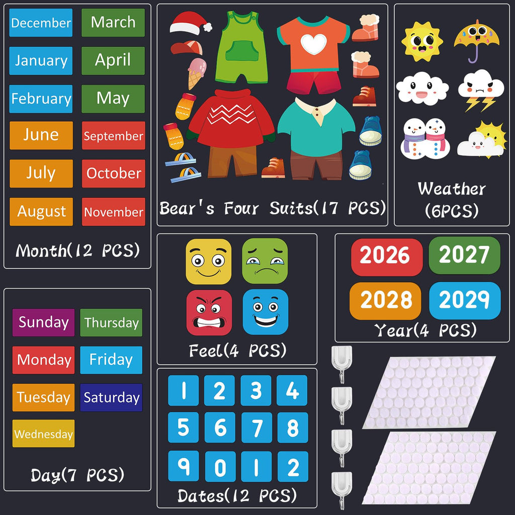 Interactive Felt Calendar – Weather, Seasons, Days & Emotions Learning Board