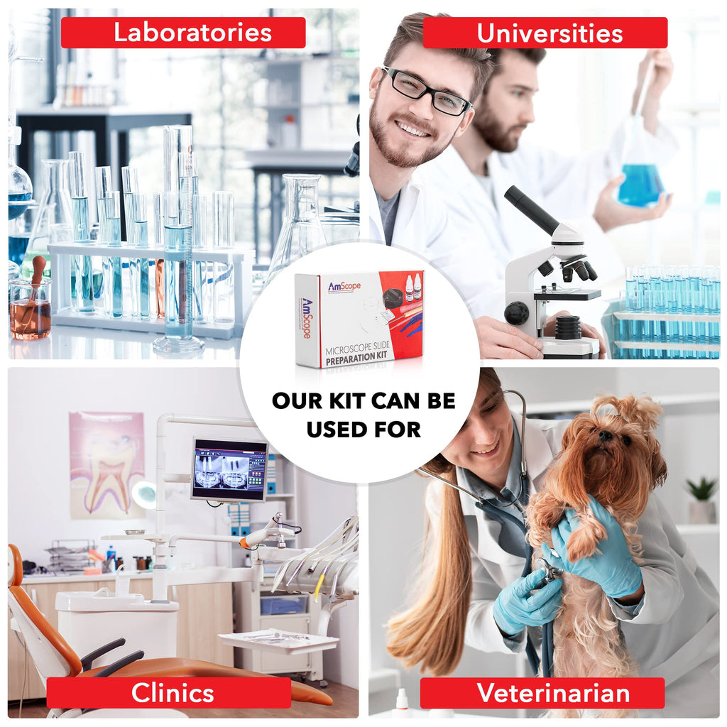 Microscope Slide Preparation Kit - Includes Blank Slides