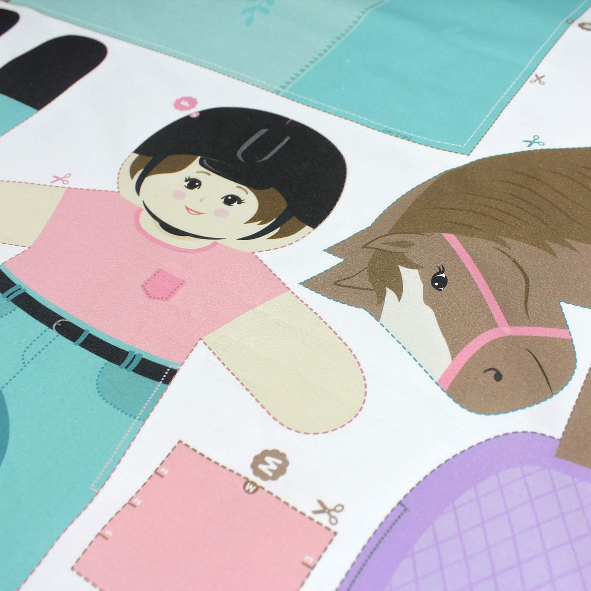 kullaloo Horse-Themed Fabric Panel Sewing Kit ✦ Cut & Sew DIY Project for Kids & Beginners ✦ Includes 8 Projects – Great for Girls, Boys, and Family Craft Time (Horse Love)