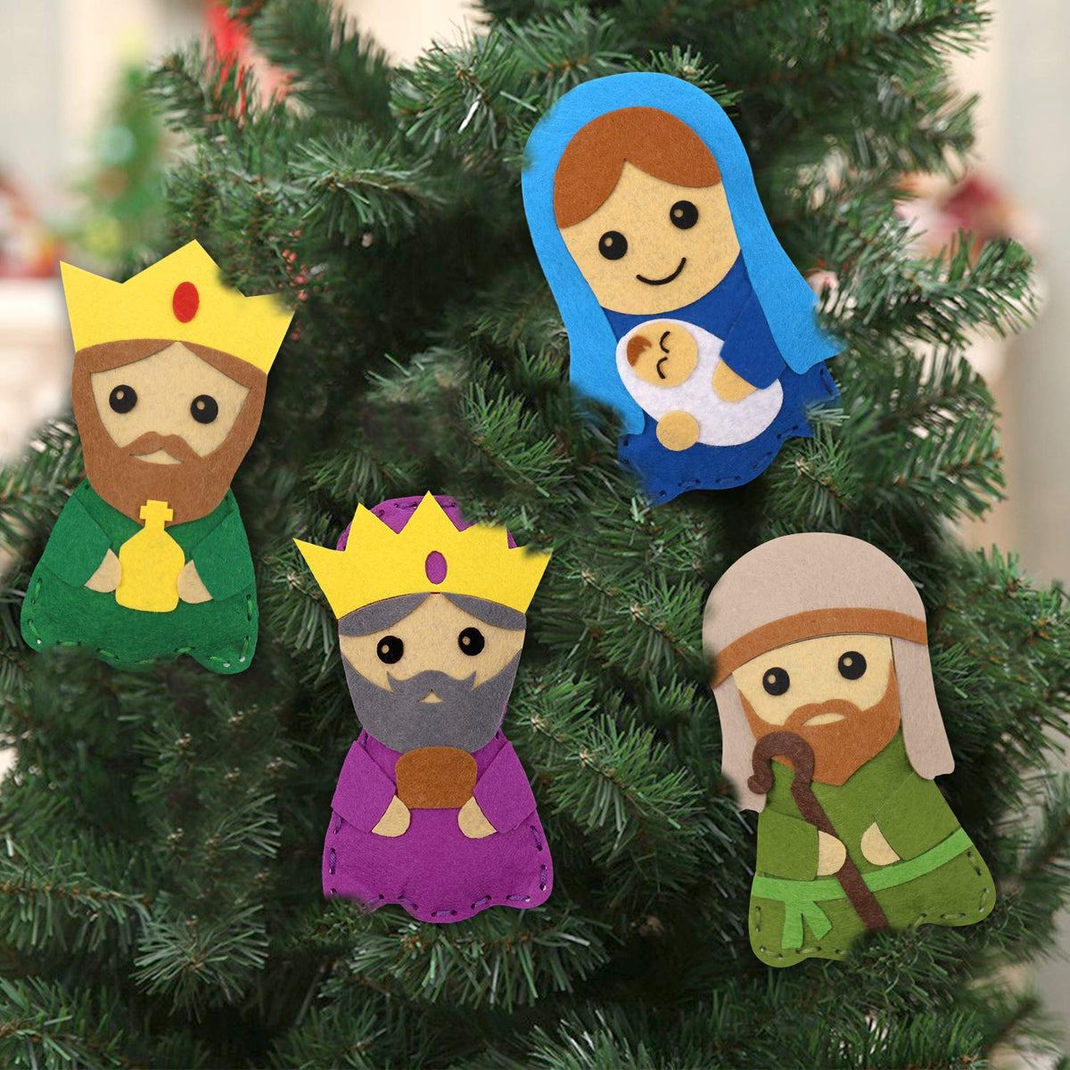 Nativity Sewing Kit for Kids – 11-Piece Christmas Felt Craft Set | Beginner Sewing & Christian Education