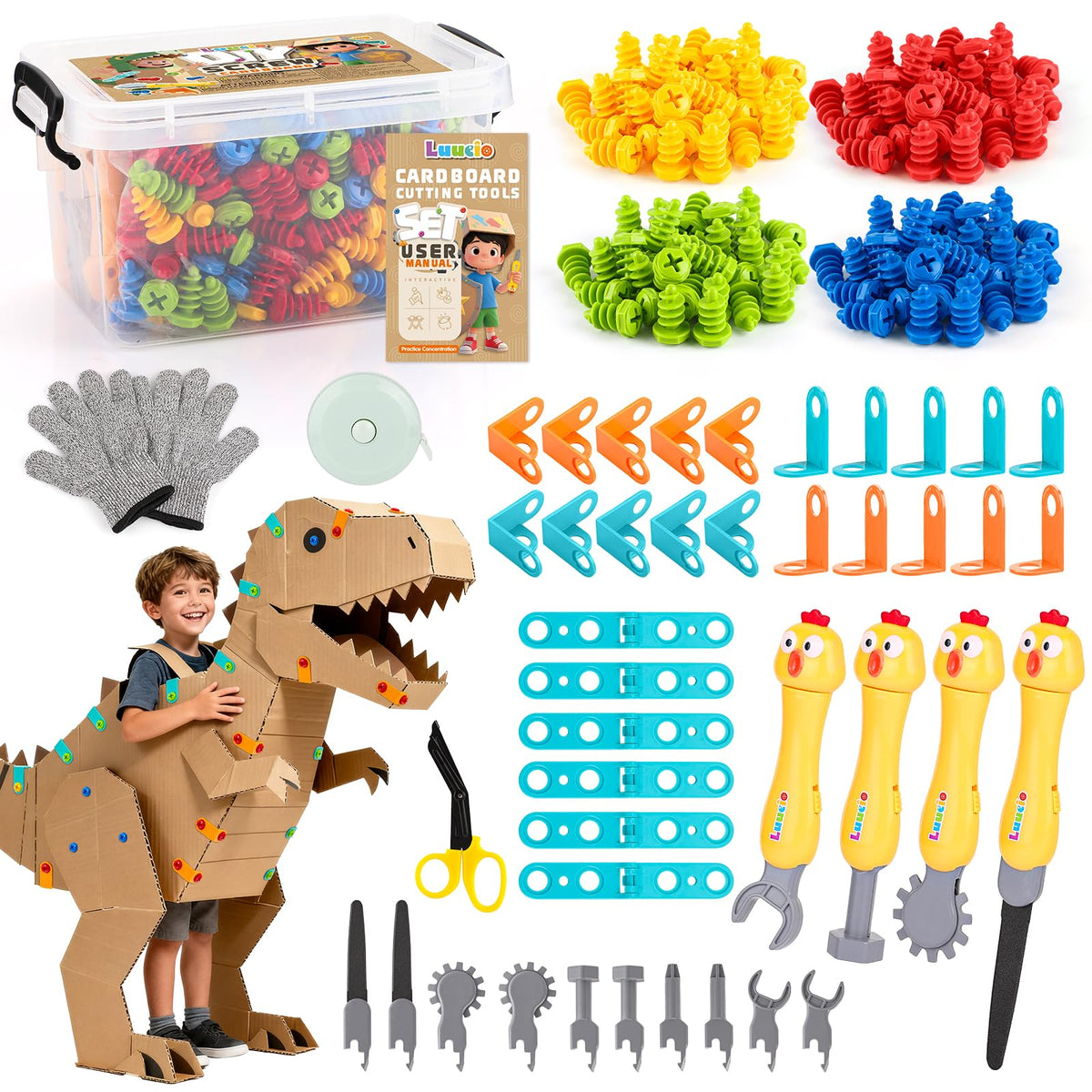 300PCS Cardboard Cutter  Cardboard Tools Set Ages 5+